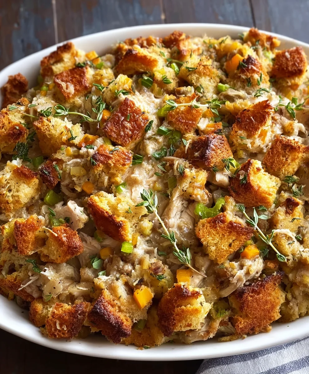 Easy Rotisserie Chicken Stuffing Casserole Recipe