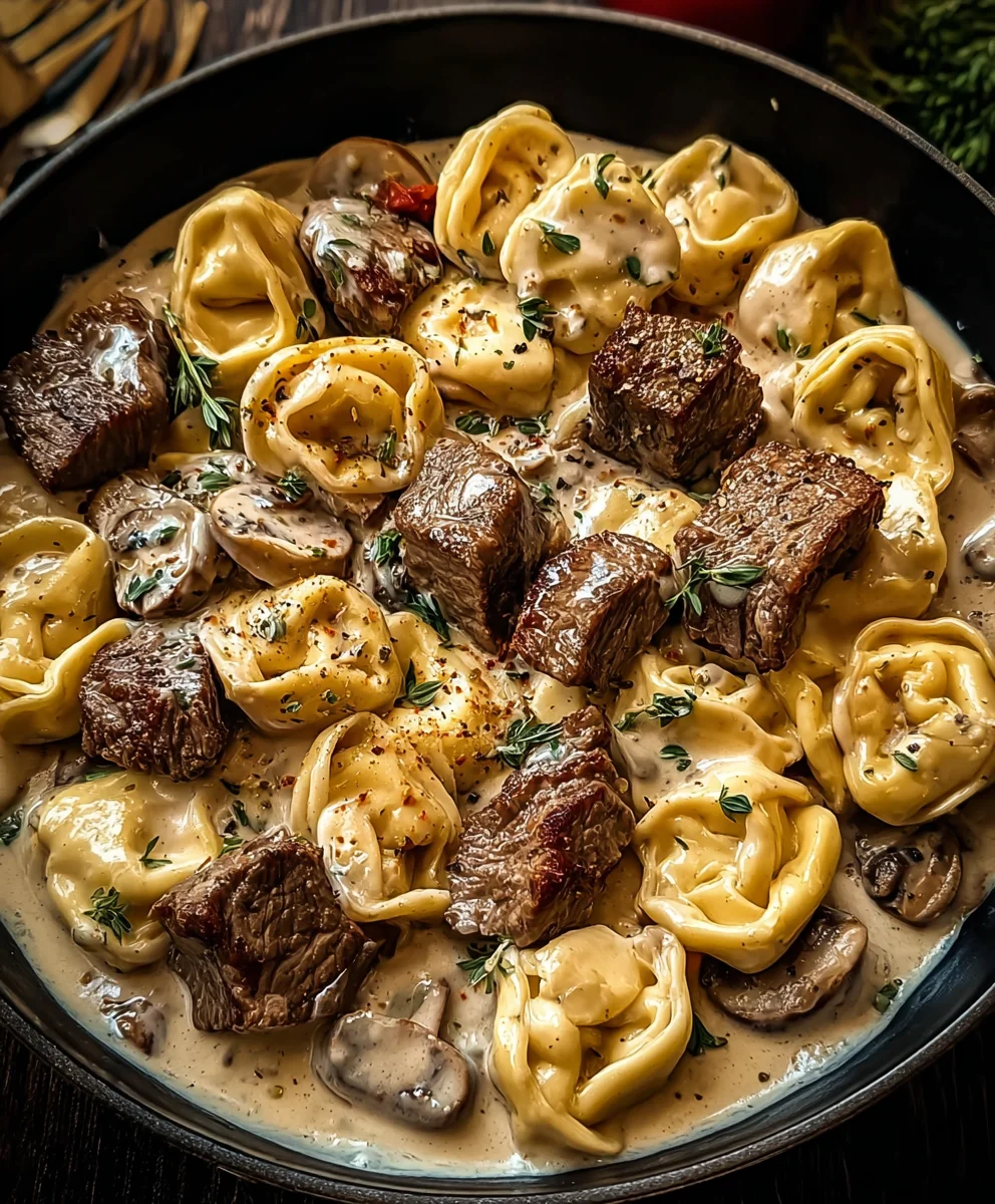 Garlic Steak Tortellini Bliss Creamy House Sauce 1 Garlic Steak Tortellini Bliss Creamy House Sauce
