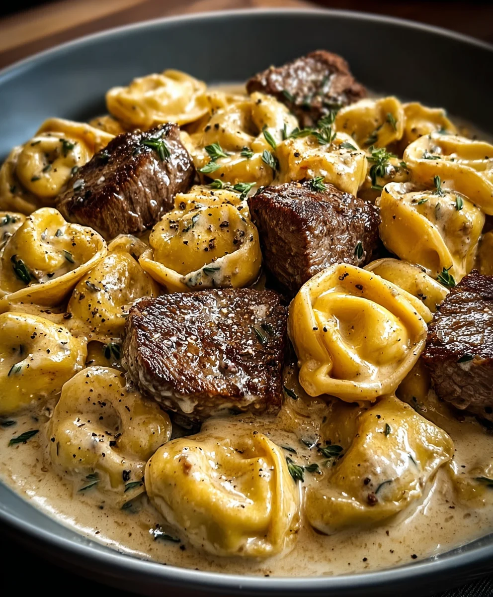 Garlic Steak Tortellini Bliss Creamy House Sauce 2 Garlic Steak Tortellini Bliss Creamy House Sauce